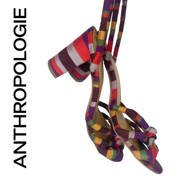Anthropologie Shoes - Charlotte Stone Anthropologie Tie Purple Heels
